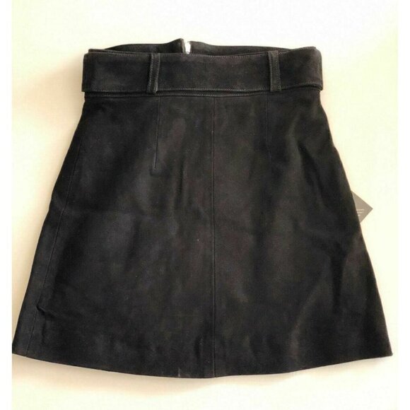 Nasty gal Black Leather  High Waisted Mini Skirt - Picture 3 of 9